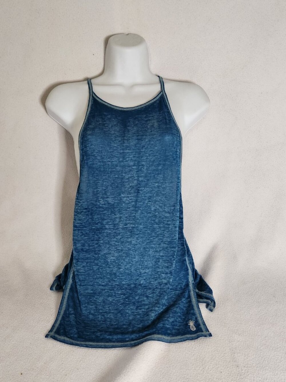 Suzzi Blue Pineapple Tank Top Small